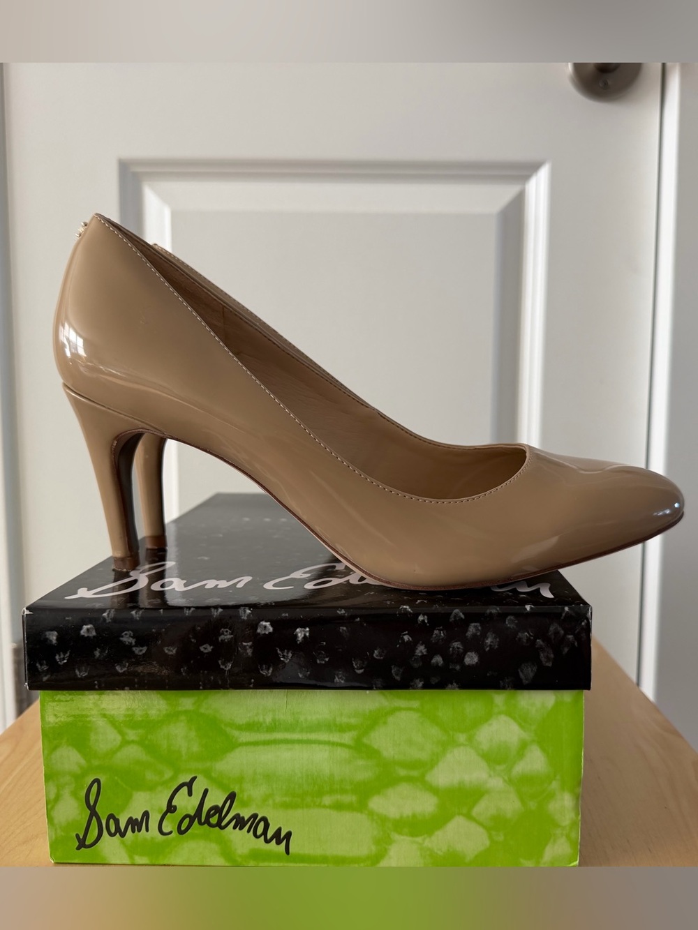 Sam Edelman ELISE Nude Patent Leather Pumps 9.5M
